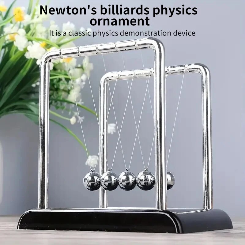 Newton Cradle Large - ニュートンのゆりかご バランススチールボール モーション浮遊 小さな装飾品 デスクトップおもちゃ ストレス解消ギフト