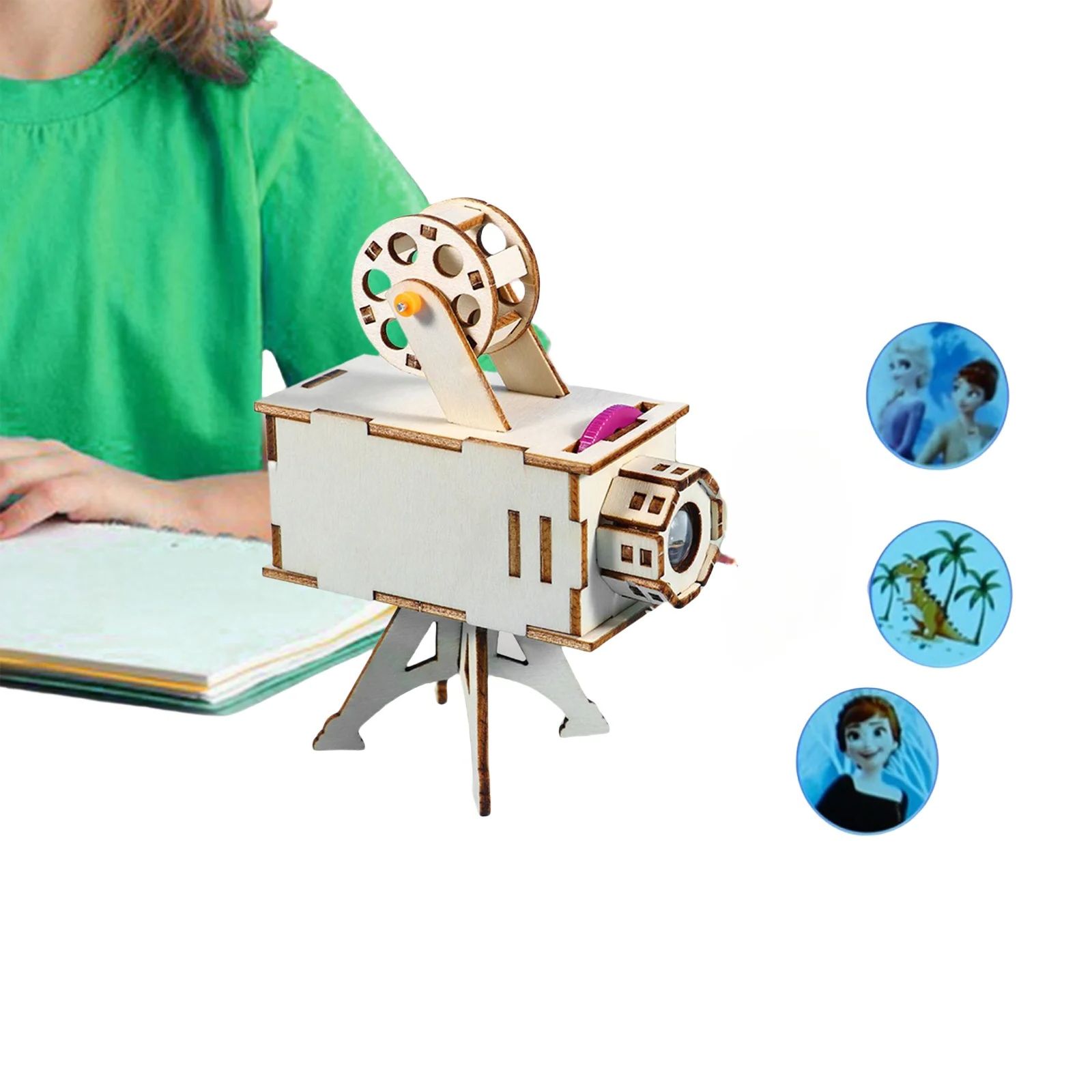 Science Project - DIY 木製科学プロジェクトモデルキット科学実験おもちゃ早期学習おもちゃ子供のためのギフト誕生日プロジェクター