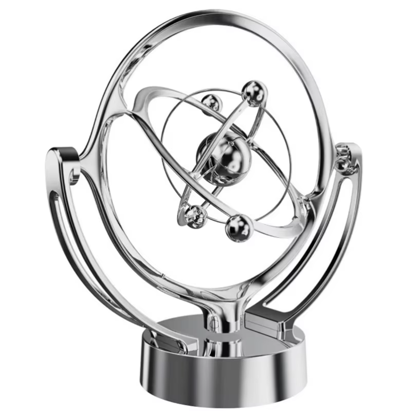 Newton Cradle Large - カラフルな銀河宇宙天体スインガー磁気回転地球永久運動装置電気カオス振り子科学装飾品