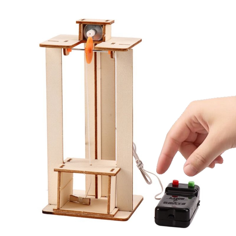 Science Max - DIY 電動エレベーターリフトモデルパズルおもちゃ科学実験キット創造教育物理学学習学校教材