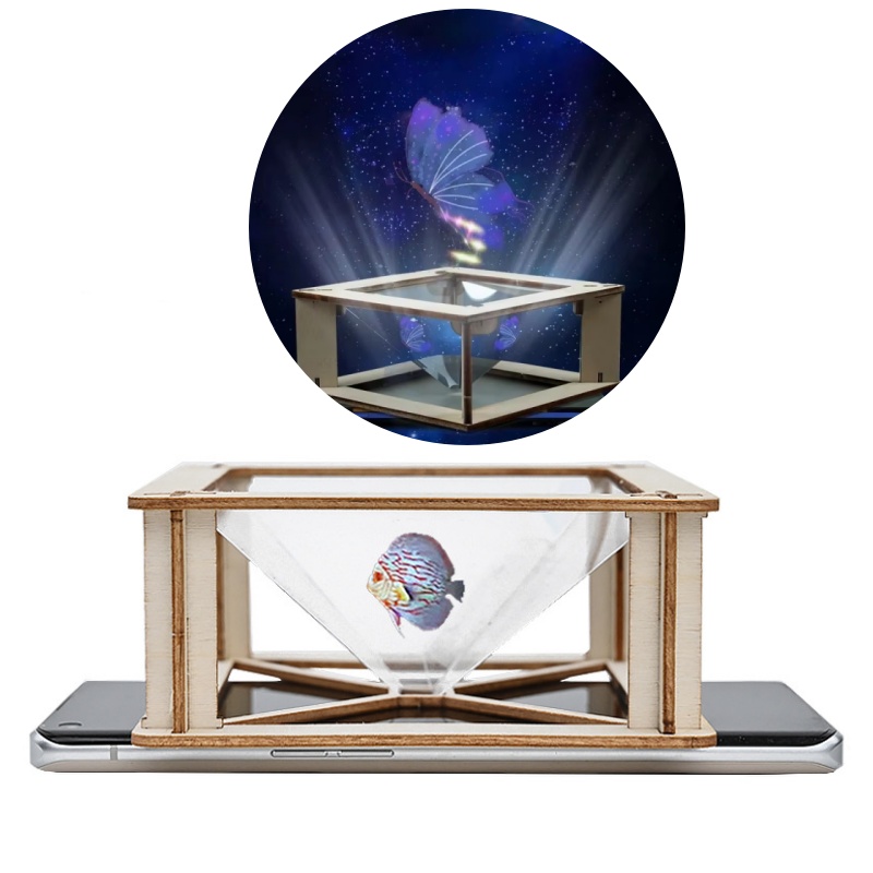 Science Project - DIY 3D ホログラフィックプロジェクターキット 子供向け 科学制作 手作りパズル