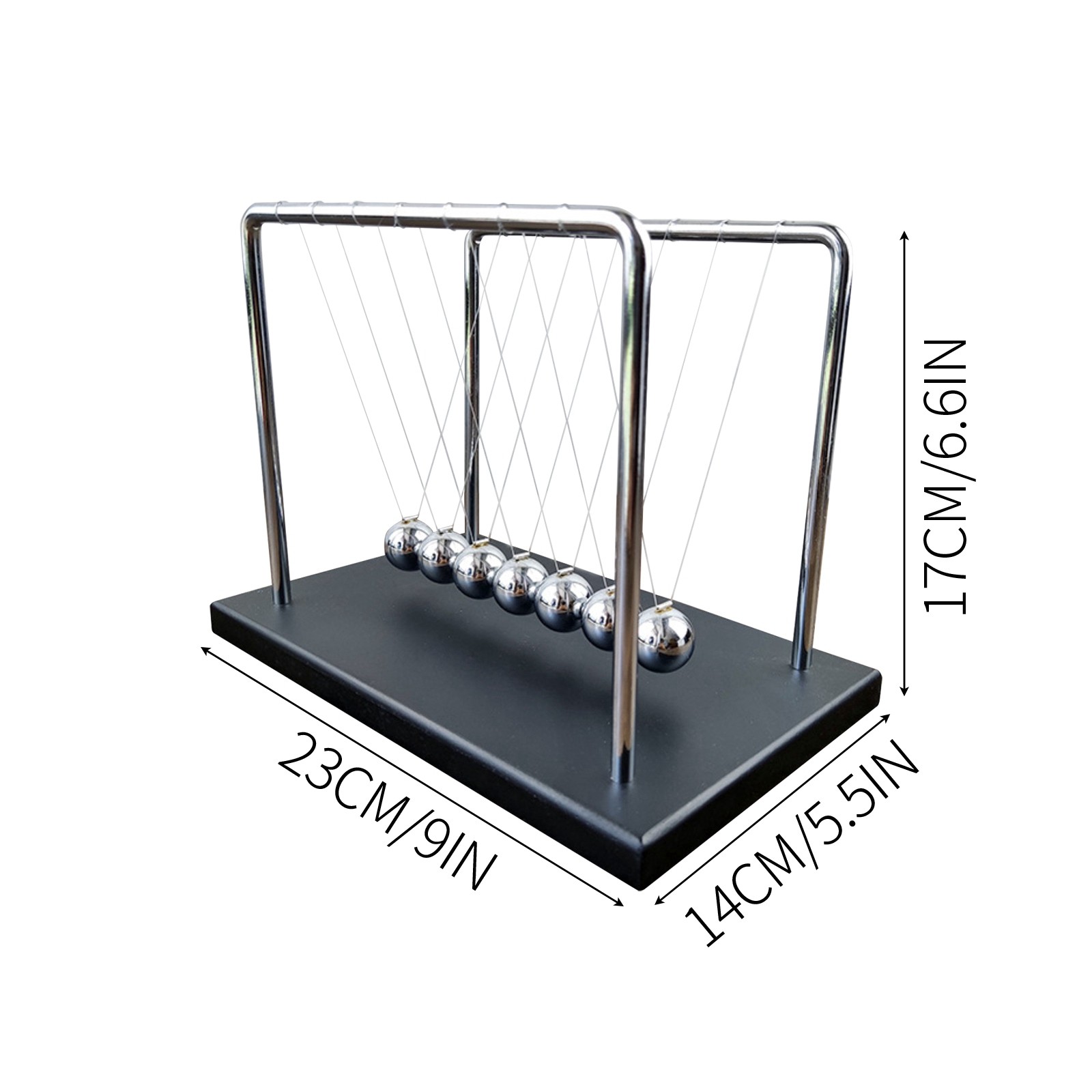 7 ボールメカニックカーブニュートン振り子ボール金属ニュート - Newton Cradle Large のレビューと価格