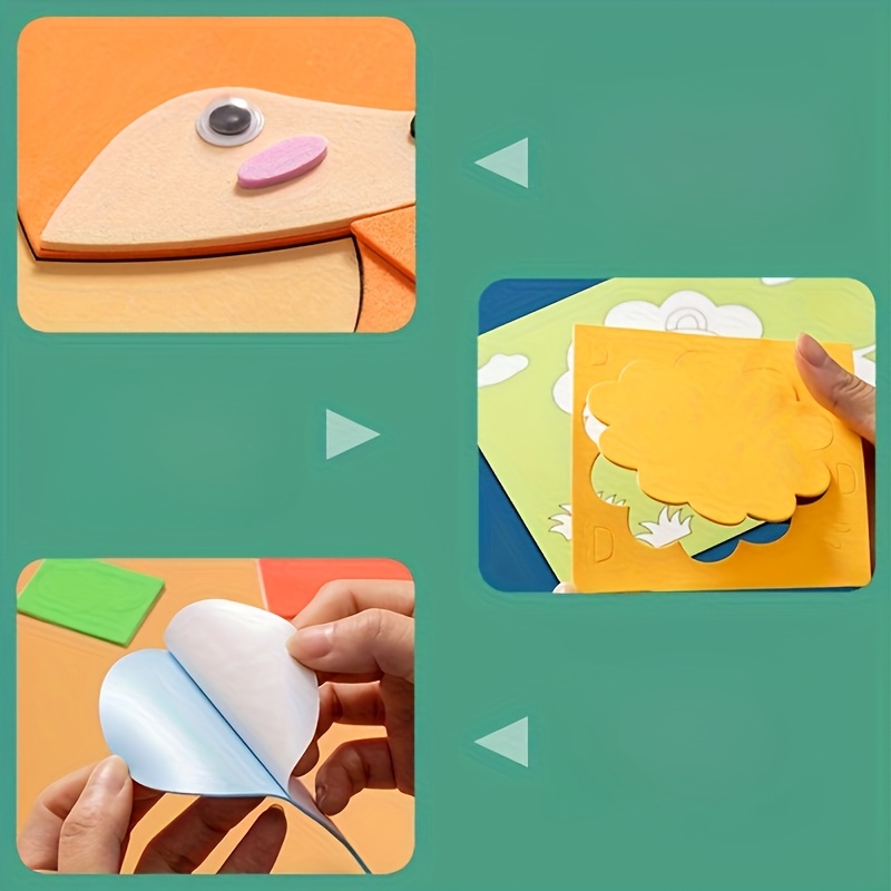 子供用3Dステッカー、ランダムシート10枚、使い捨て、手作り - Science Project のレビューと価格