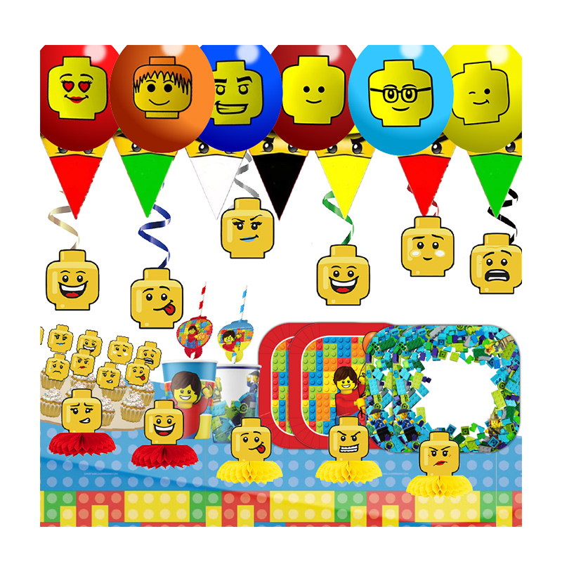 ビルディングブロックハッピーバースデーバナーパーティーデコレ - Science Of Happiness のレビューと価格