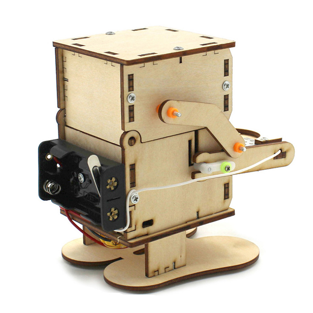 木製組み立てDIYロボットコイン食いしん坊モデルSTEMプロ - Science Project Kit のレビューと価格