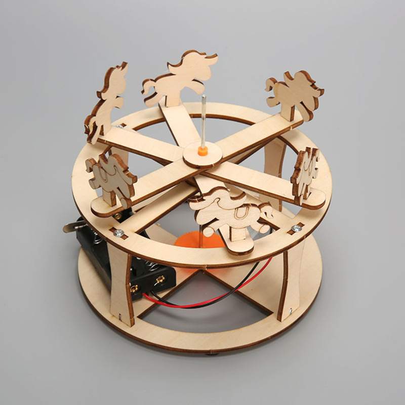 HUAHUA 自作メリーゴーランド教育玩具セット 3D木製パ - Science Project のレビューと価格