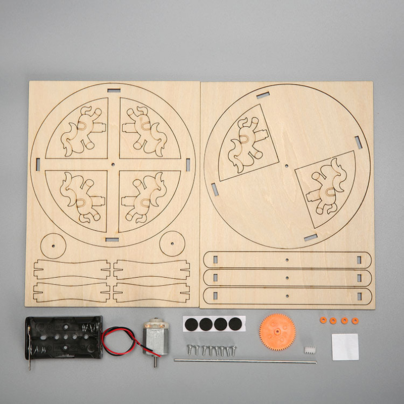 HUAHUA 自作メリーゴーランド教育玩具セット 3D木製パ - Science Project のレビューと価格
