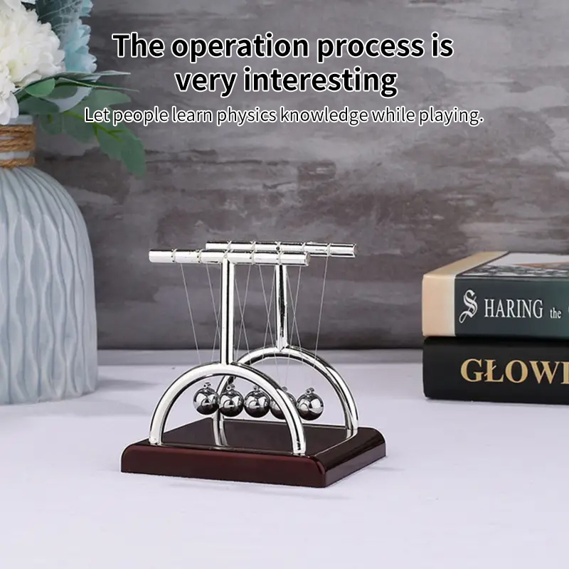 ニュートン振り子バランスボール、スタイリッシュなデスクの装飾 - Newton Cradle Large のレビューと価格