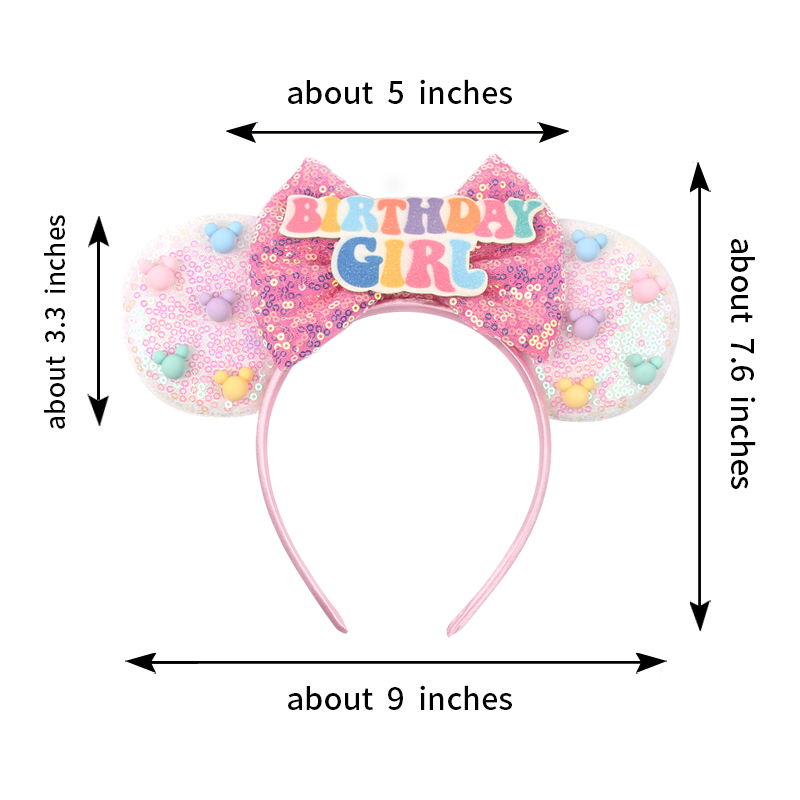 女の子ハッピーバースデーミニーマウス耳ヘッドバンド女の子ベビ - Science Of Happiness のレビューと価格