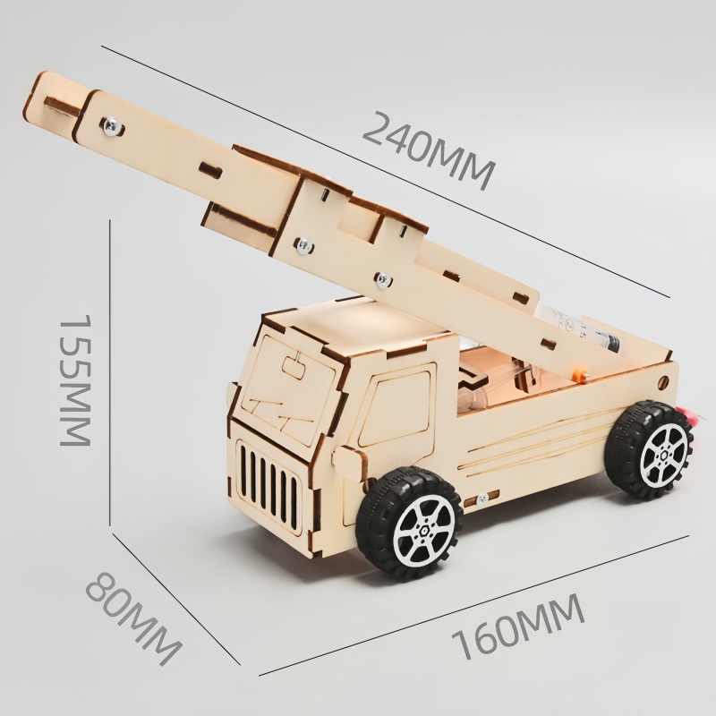 DIY木製はしご消防車モデルキット 子供向け - 教育用物理 - Science Project Kit のレビューと価格