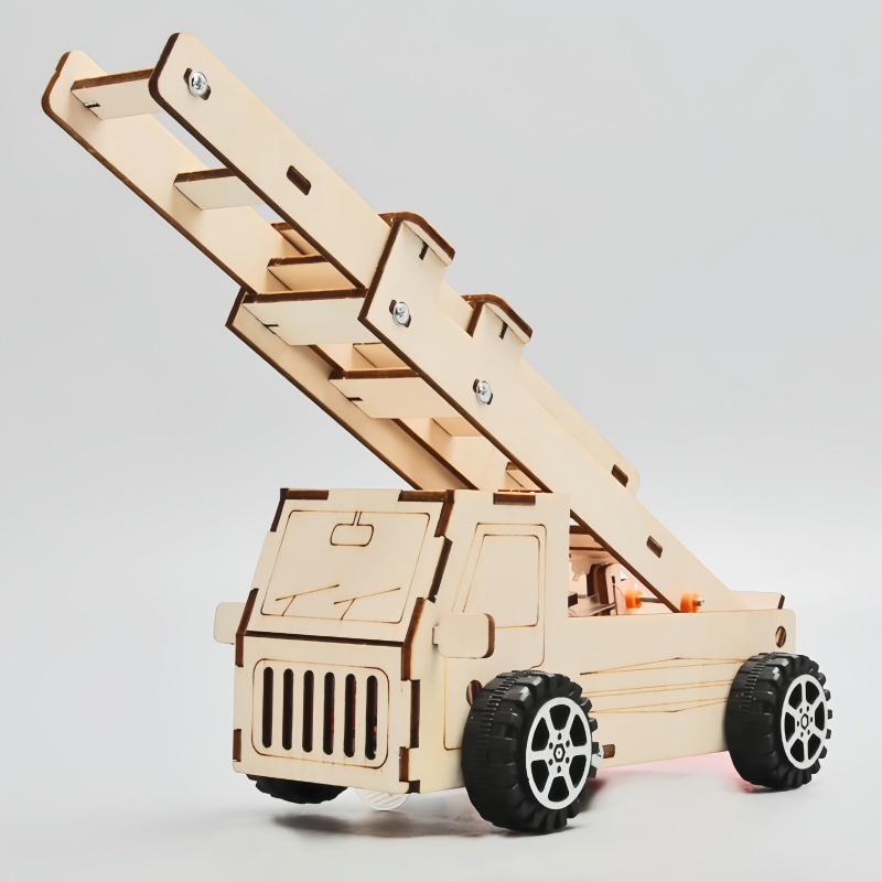 DIY木製はしご消防車モデルキット 子供向け - 教育用物理 - Science Project Kit のレビューと価格