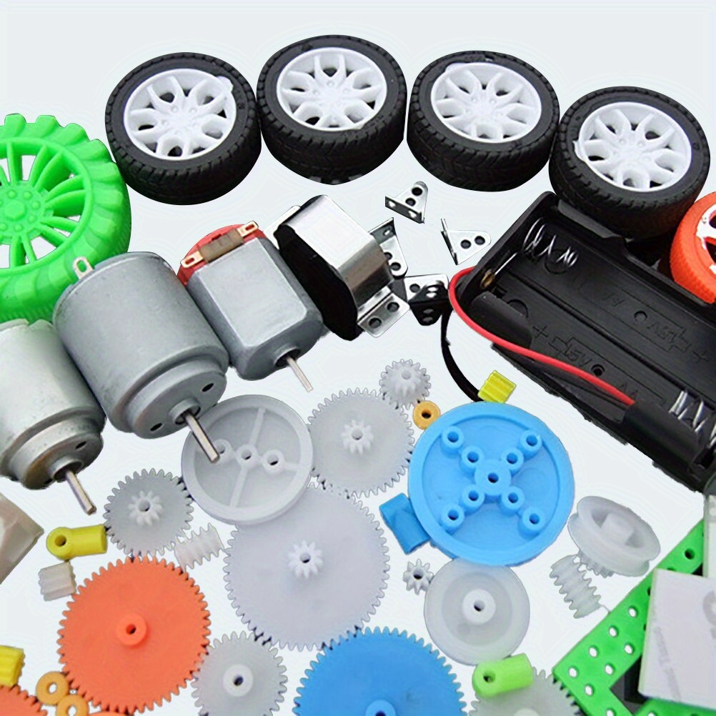 112個のDCモーターキット、プラスチックギア付き電動ミニモ - Science Project のレビューと価格