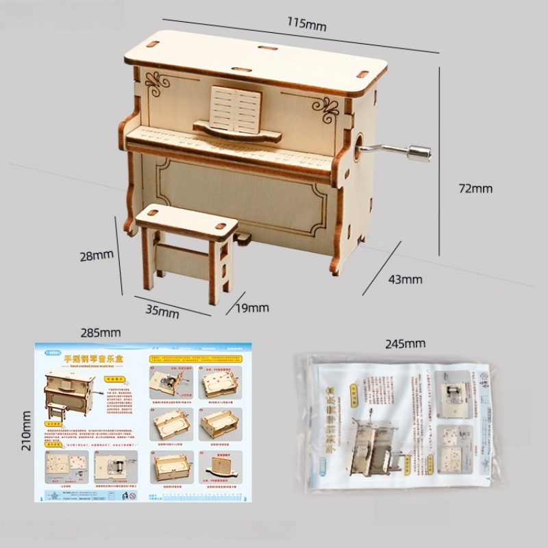 DIY 手回し式子供用ピアノ教育科学実験モデル手組み立ておも - Science Max のレビューと価格